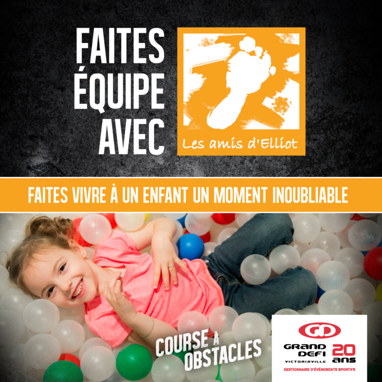 Porter un enfant handicapé à travers une course à obstacles